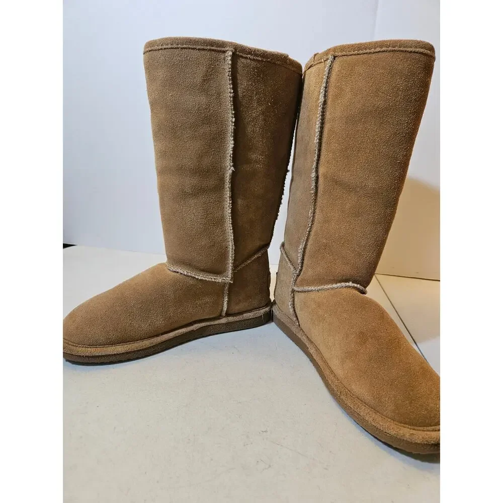 Bjorndal womens brown suede leather boots - size 7